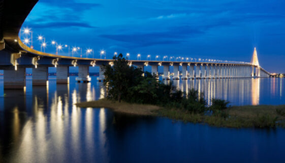Rio Negro Bridge at Night