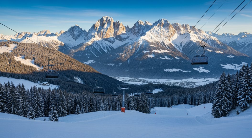 alpines Skifahren und Kultur