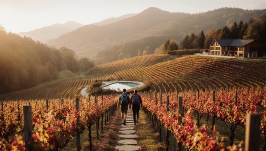 Herbst Wein Wandern Entspannung