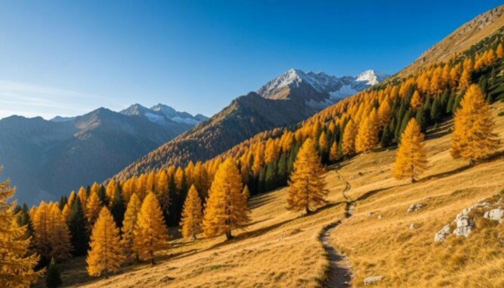 goldene Berge ruhige Pfade