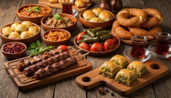 türkische kulinarische Köstlichkeiten warten